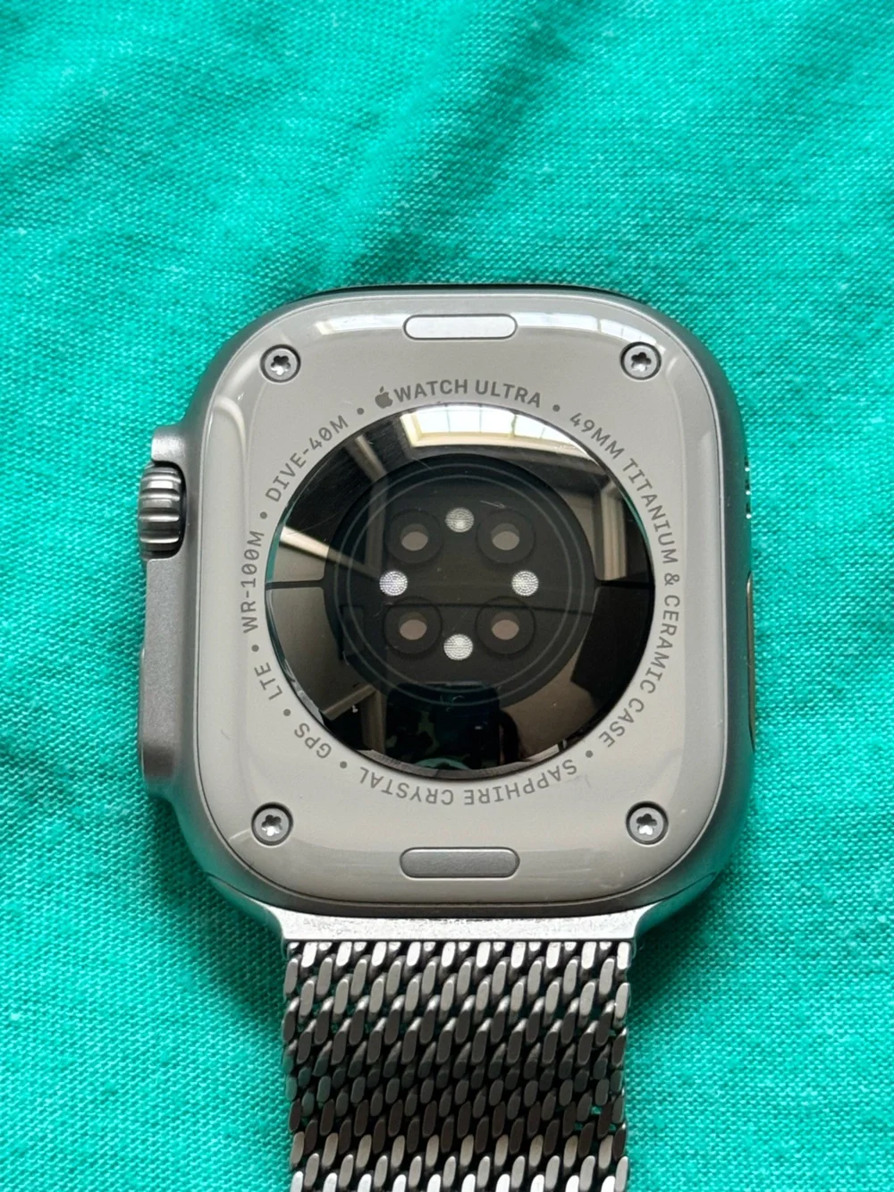 Apple Silver Smartwatch with Stainless Steel Mesh Band